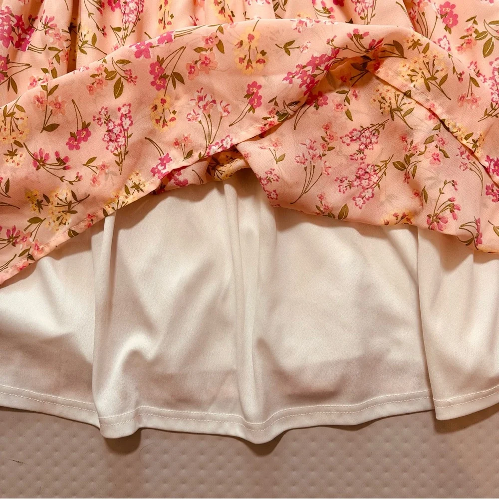 PLACE children’s place‎ short sleeve pink floral sun dress child size 16 - Picture 3 of 6